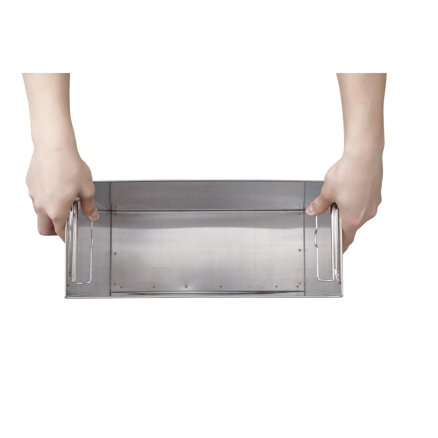 Alpine Industries 6.4 Gallon Stainless Steel Surface Mounted Trash Can - Brushed Finish for Office, Kitchen & Commercial Use | Durable Waste Receptacle for Indoor/Outdoor Spaces