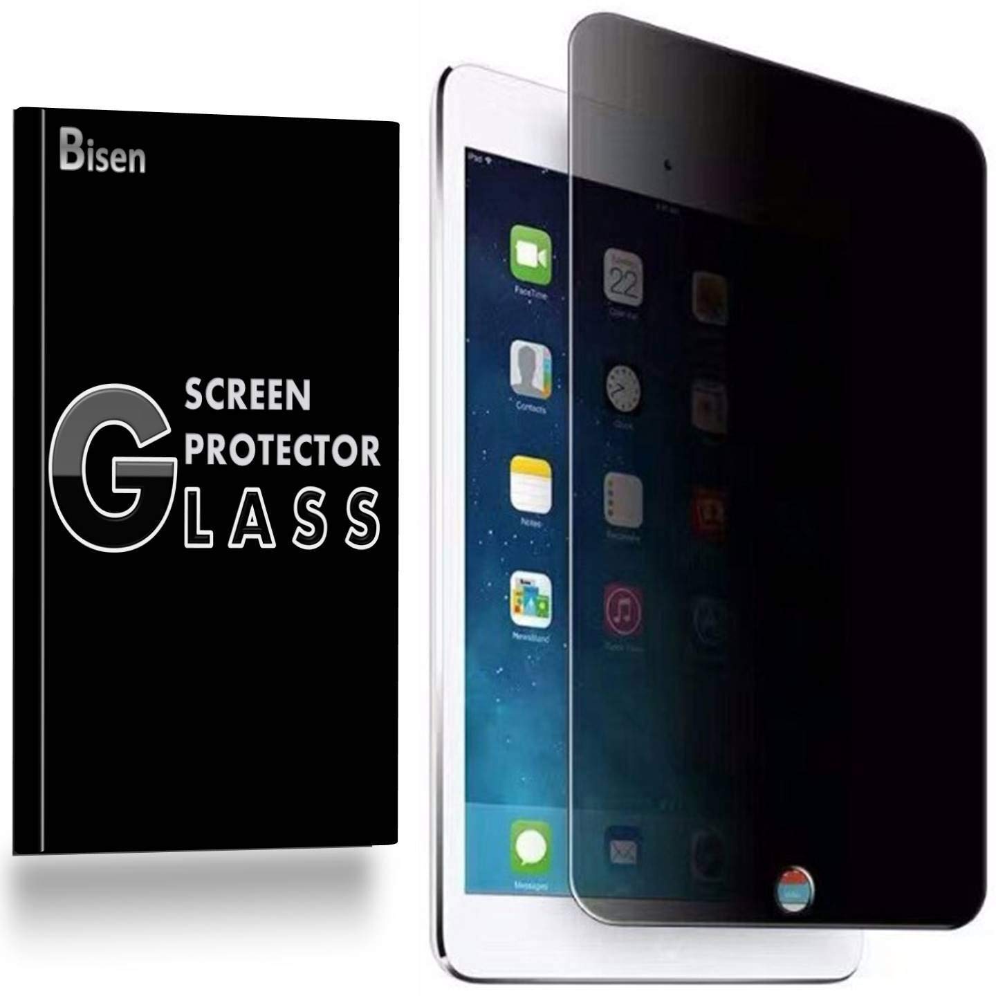 BISEN Privacy Screen Protector for iPad Air 3 (2019) & iPad Pro 10.5 - Anti-Spy Tempered Glass with Anti-Scratch & Shock Protection - Perfect for Office, Travel & Home Privacy Protection