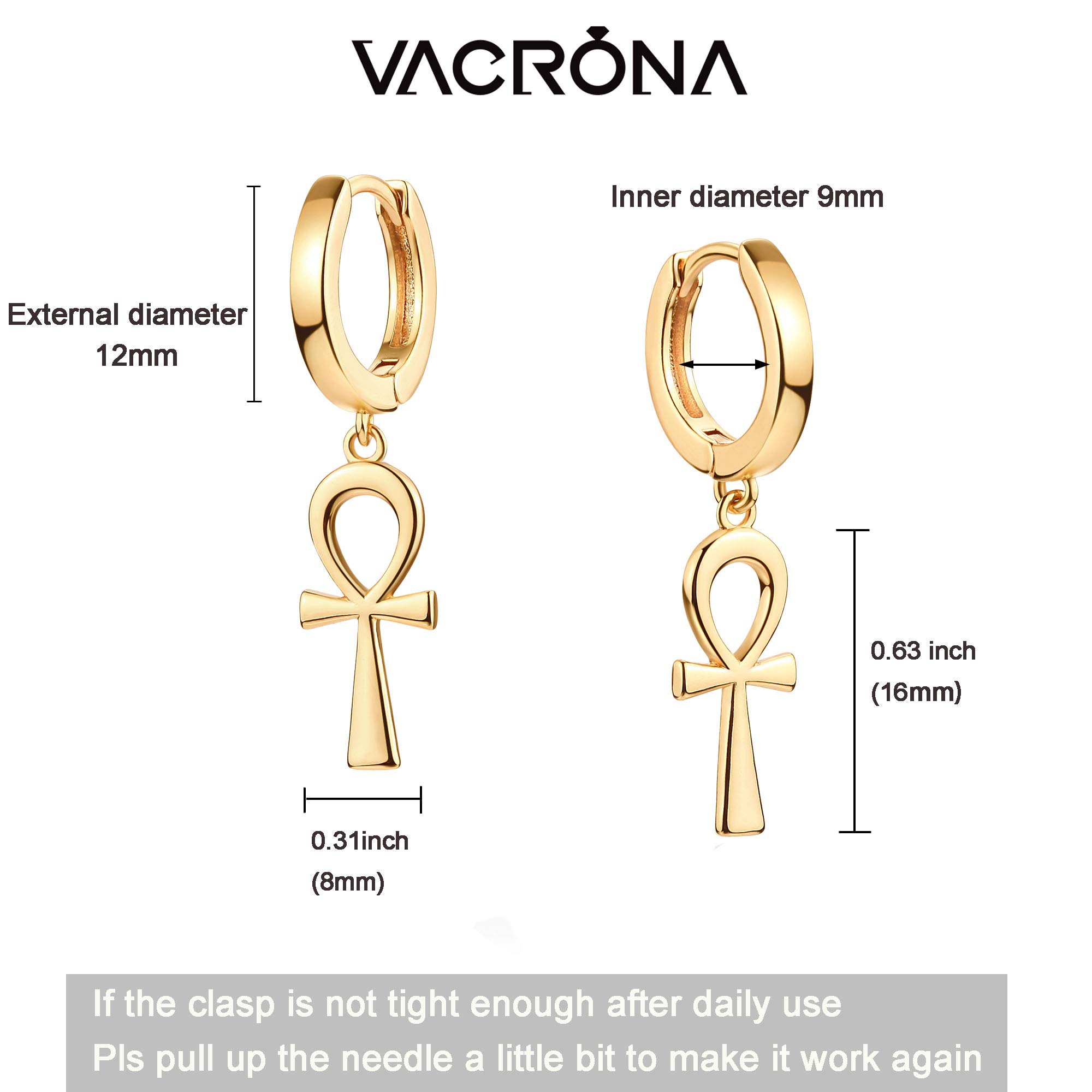 VACRONA 14k Gold Plated Heart Huggie Hoop Earrings for Women - Small Dainty Hoops for Everyday Wear & Gifts