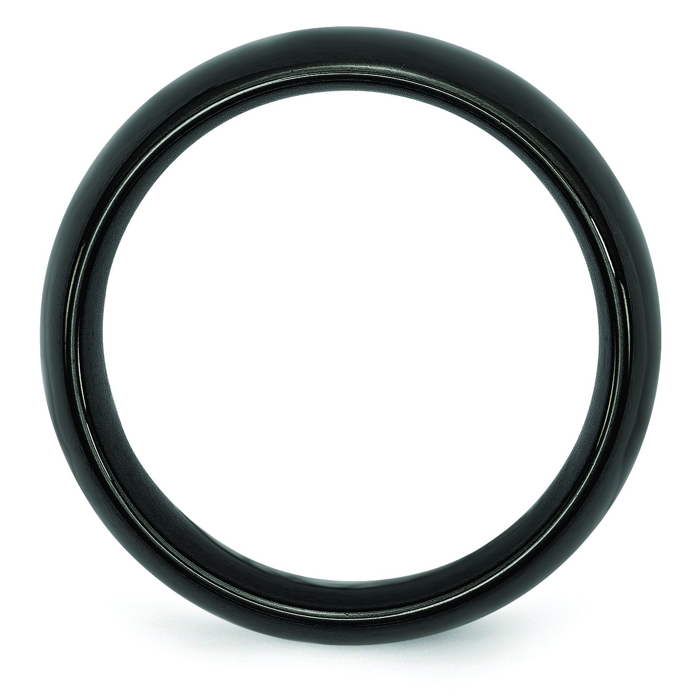 Black Ceramic 8mm Polished Wedding Band Ring for Men - Size 9 - Durable & Scratch-Resistant for Everyday Wear, Anniversary Gift, and Special Occasions