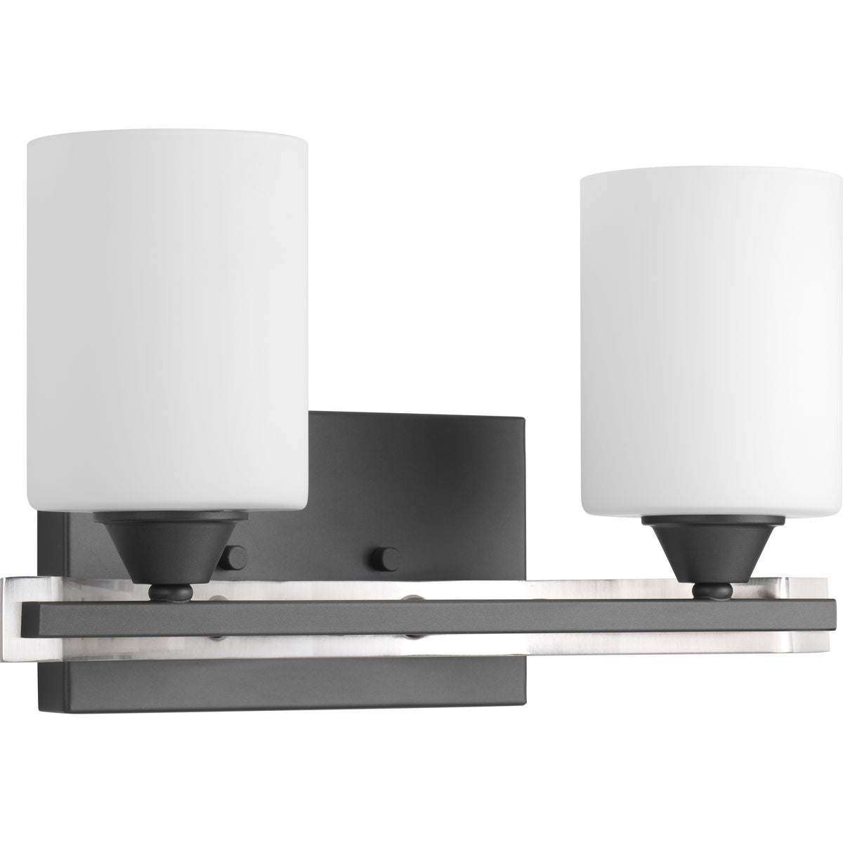 Elegant Dart Collection Two-Light Etched Glass Bathroom Vanity Light Fixture - Perfect for Modern Bathrooms, Powder Rooms & Dressing Areas
