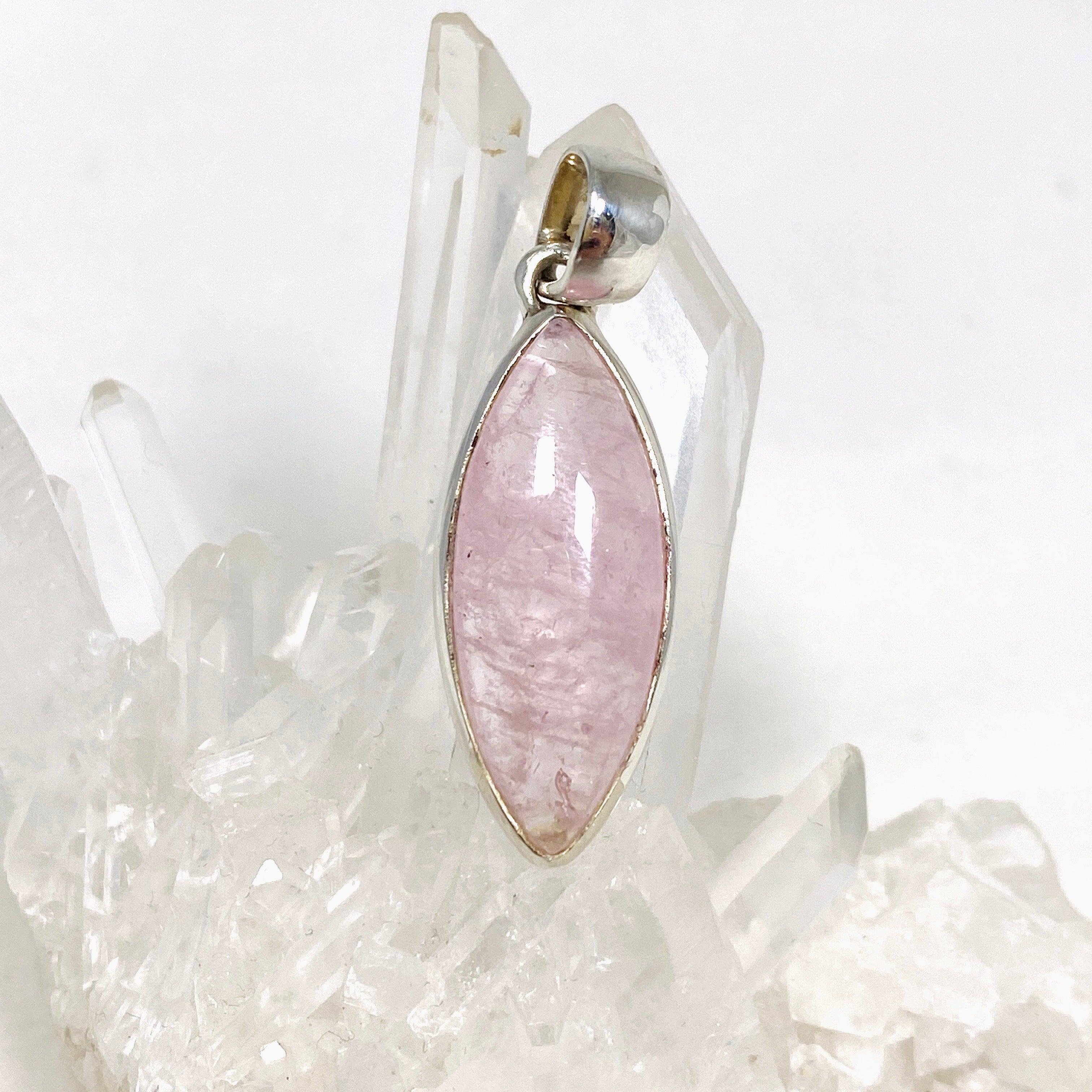 Morganite Marquise Pendant Necklace PPGJ690 - Elegant Rose Gold Jewelry for Women, Perfect for Weddings, Anniversaries & Special Occasions