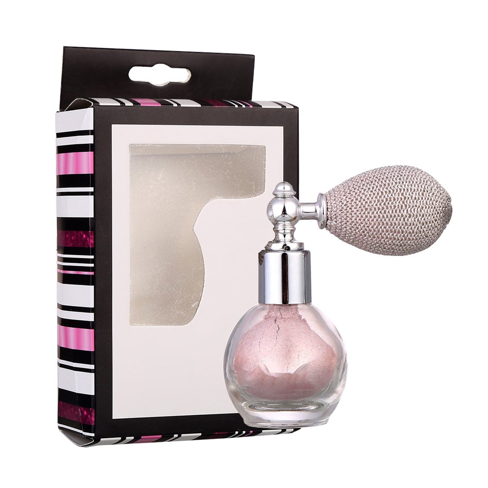 Pressed Powder & Loose Powder Spray - Moisturizing Brightening Makeup with Shimmer & Glitter | Perfect for Daily Wear, Night Out & Special Occasions