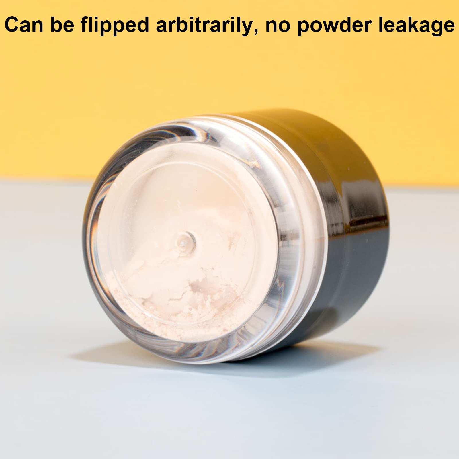 10g/0.34oz Black Refillable Empty Powder Case with Puff & Sifter - Mini Loose Powder Container for Makeup, Blush, Finishing Powder | DIY Cosmetic Storage & Travel-Friendly Compact
