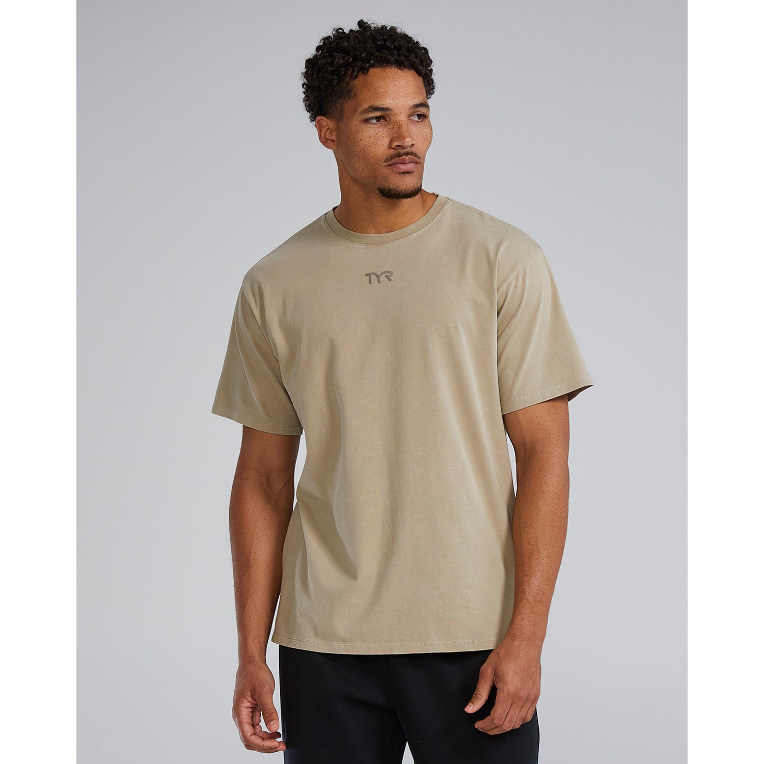 TYR Unisex Garment Dyed Oversized T-Shirt - Soft Cotton Relaxed Fit Tee for Men & Women - Perfect for Casual Wear, Gym, and Street Style