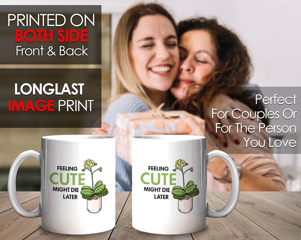 Bubble Hugs Plant Lover Coffee Mug 11oz White - Funny Gardening Gift for Plant Enthusiasts - Perfect for Home, Office & Garden Use