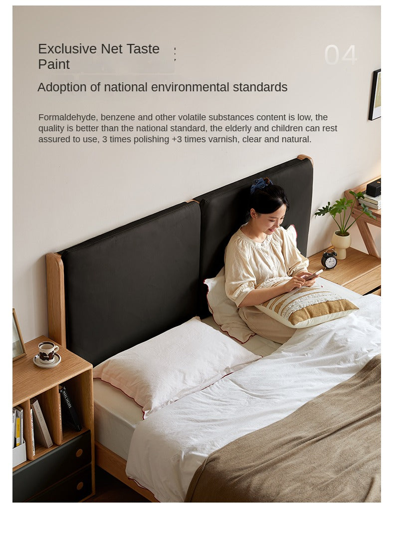 Solid Oak Wood Grille Bed - Small Soft Bed Frame for Cozy Bedrooms | Perfect for Kids Rooms, Guest Rooms & Small Spaces
