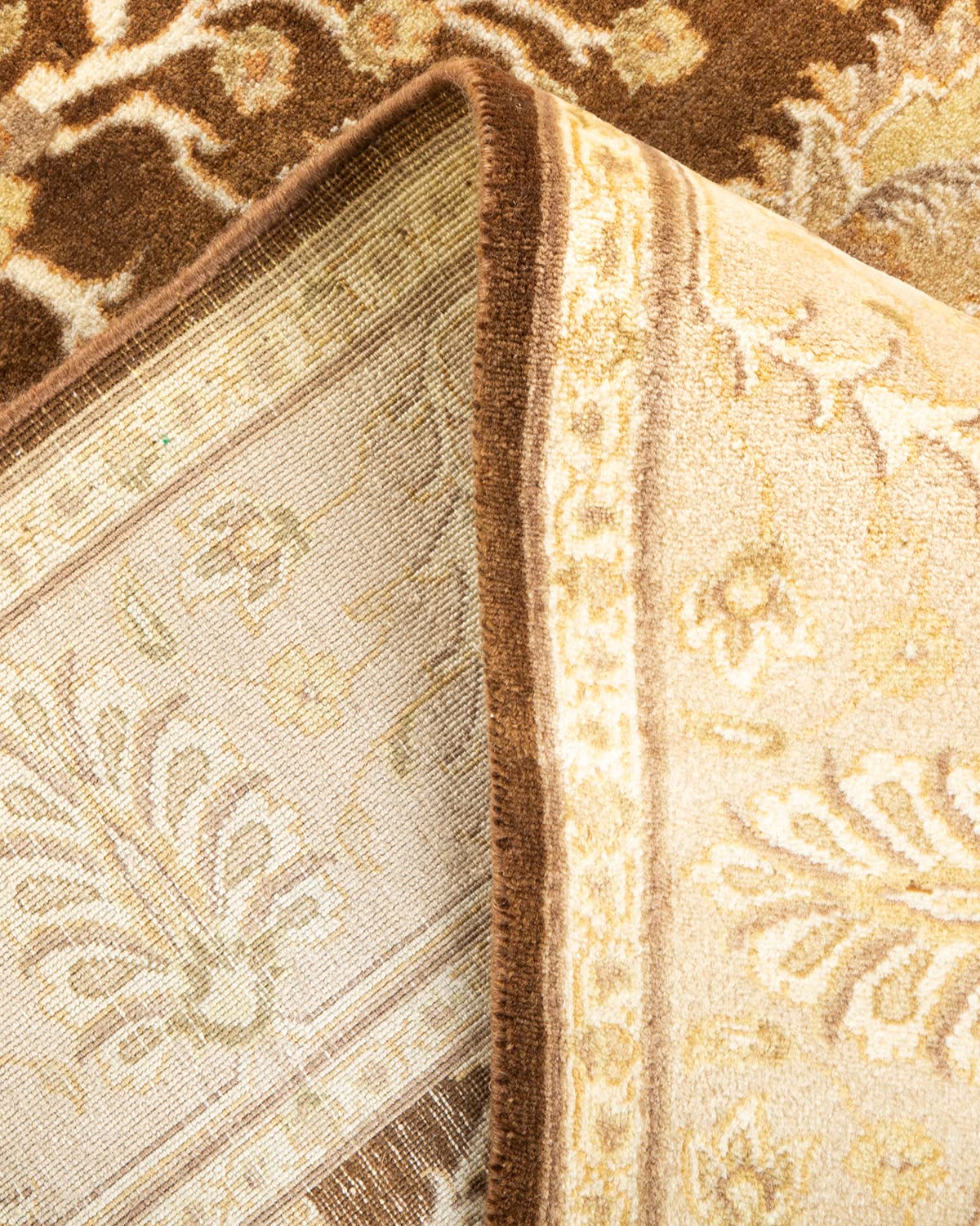 Handmade Wool Traditional Floral Mogul Yellow 4x6 Area Rug - Solo Rugs One of a Kind Hand Knotted - Perfect for Living Room, Bedroom, or Home Decor