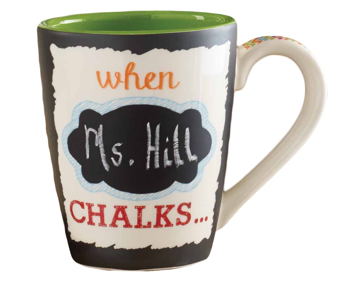 Funny Teacher Gift - Mud Pie 'When Teachers Chalk' Coffee Mug - Perfect for Teacher Appreciation, Retirement & Back to School Gifts