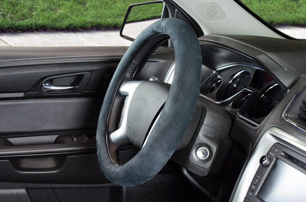 Custom Ultra-Soft Molded Steering Wheel Cover - Road Pilot Black for Comfort Driving
