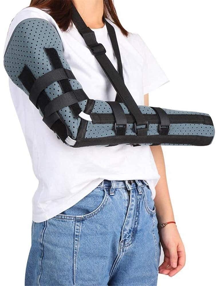 EFHJSUIR Medical Arm Sling - Adjustable Shoulder Immobilizer & Rotator Cuff Support Brace for Broken Arm, Wrist, Elbow - Breathable Left/Right Arm Sling Splint - Ideal for Post-Surgery Recovery, Sports Injuries & Daily Support