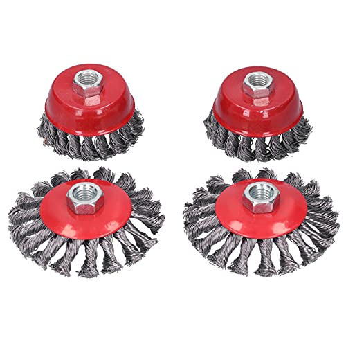 Durable Steel Wire Wheel Drill Bit & Polishing Brush - High-Performance Wire Wheel Tool for Metal Edging, Deburring & Surface Finishing | Ideal for Metalworking, Woodworking & DIY Projects