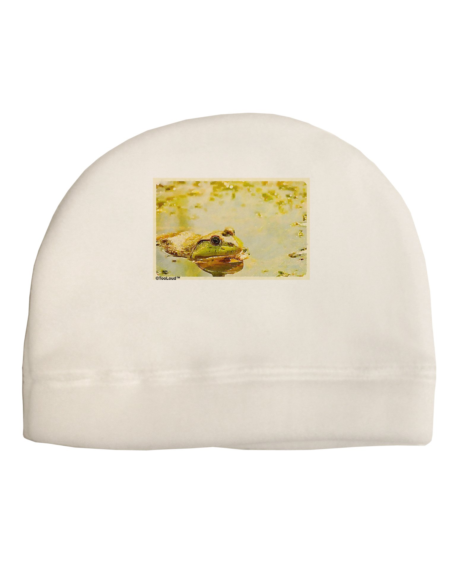 TOOLOUD Bullfrog in Watercolor Print Fleece Beanie Hat for Kids - Soft Winter Hat for Boys & Girls, Perfect for Outdoor Activities, School, and Cold Weather