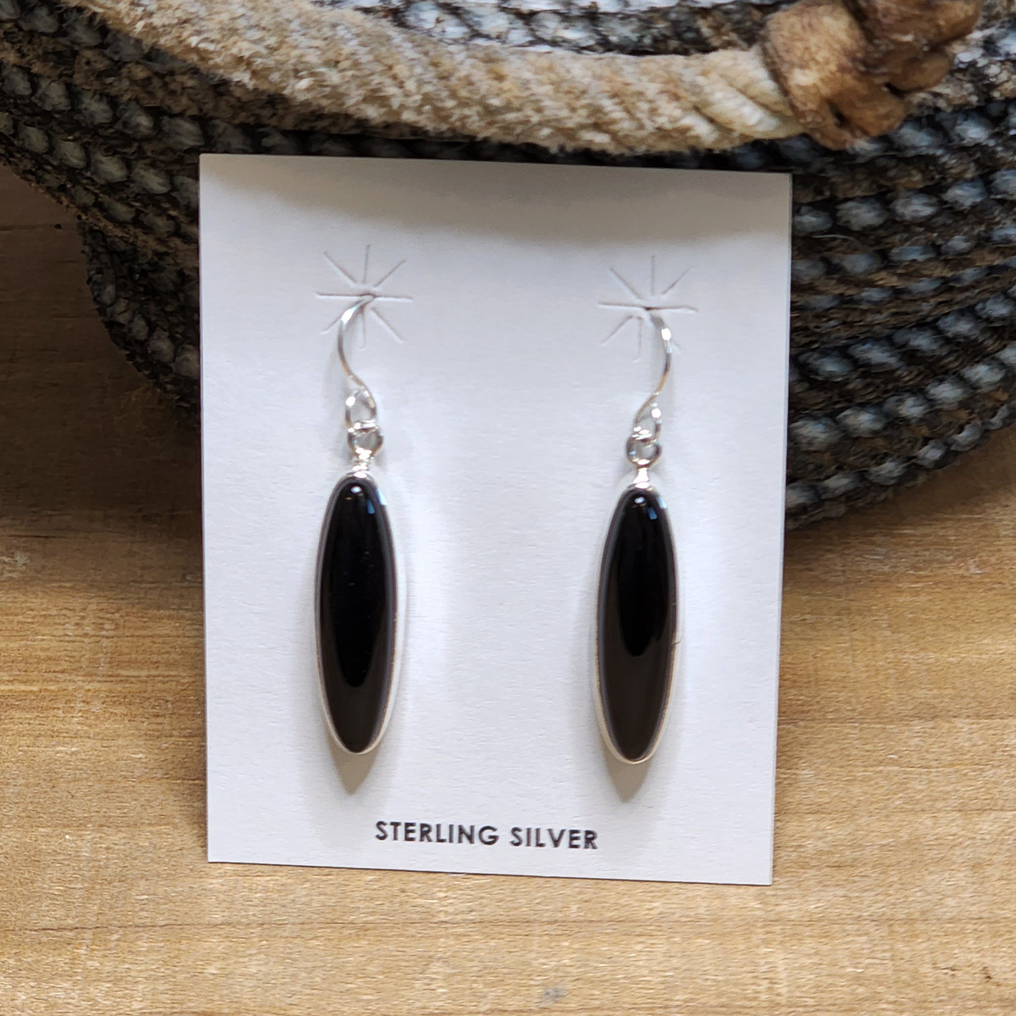BLK Onyx Dangle Earrings for Women - Elegant Black Stone Jewelry for Party, Wedding & Evening Wear