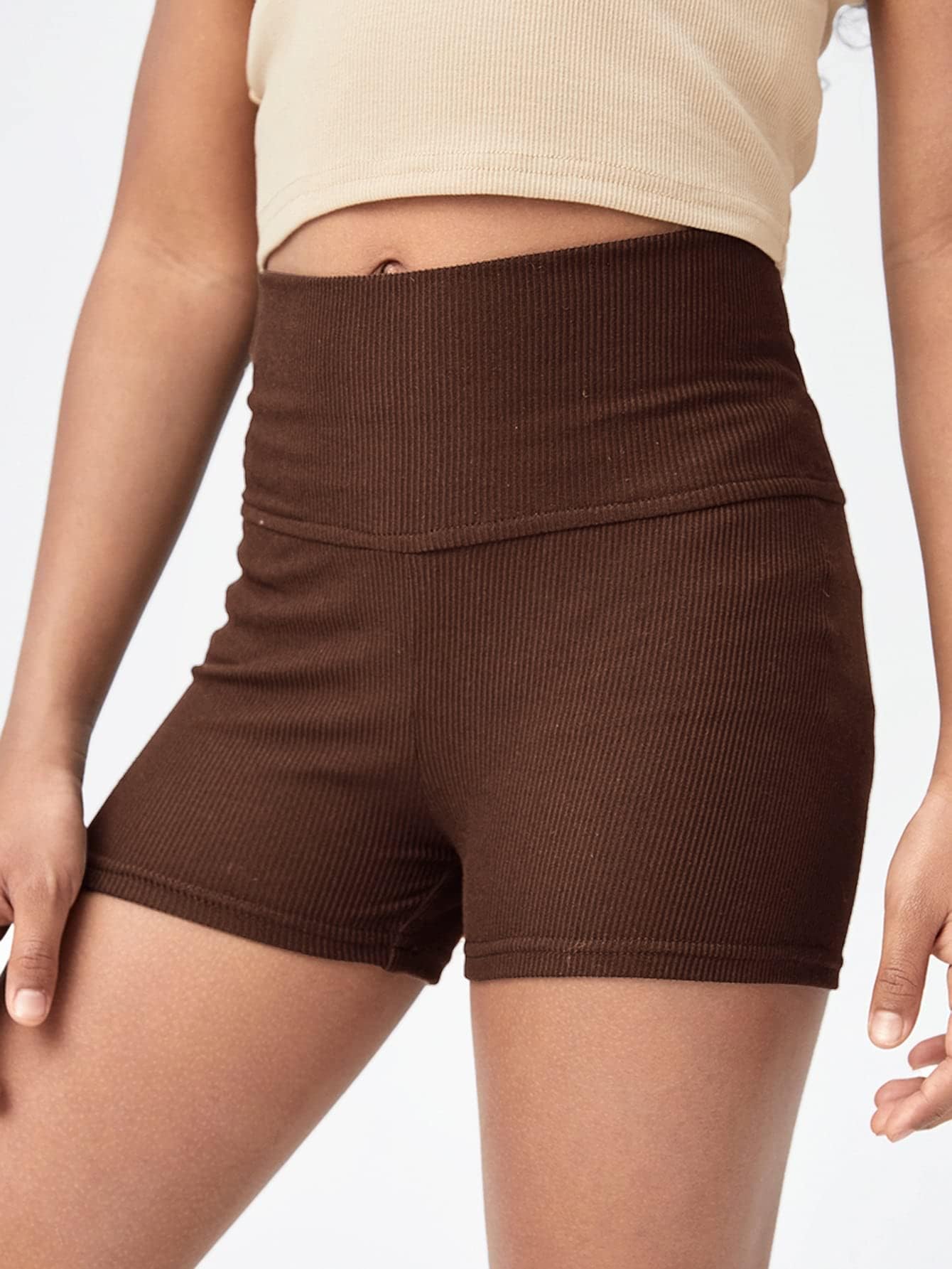 Floerns Girls Dance Shorts - Breathable Rib Knit Athletic Shorts for Running, Yoga & Cycling | Comfortable Workout Biker Shorts for Kids & Teens