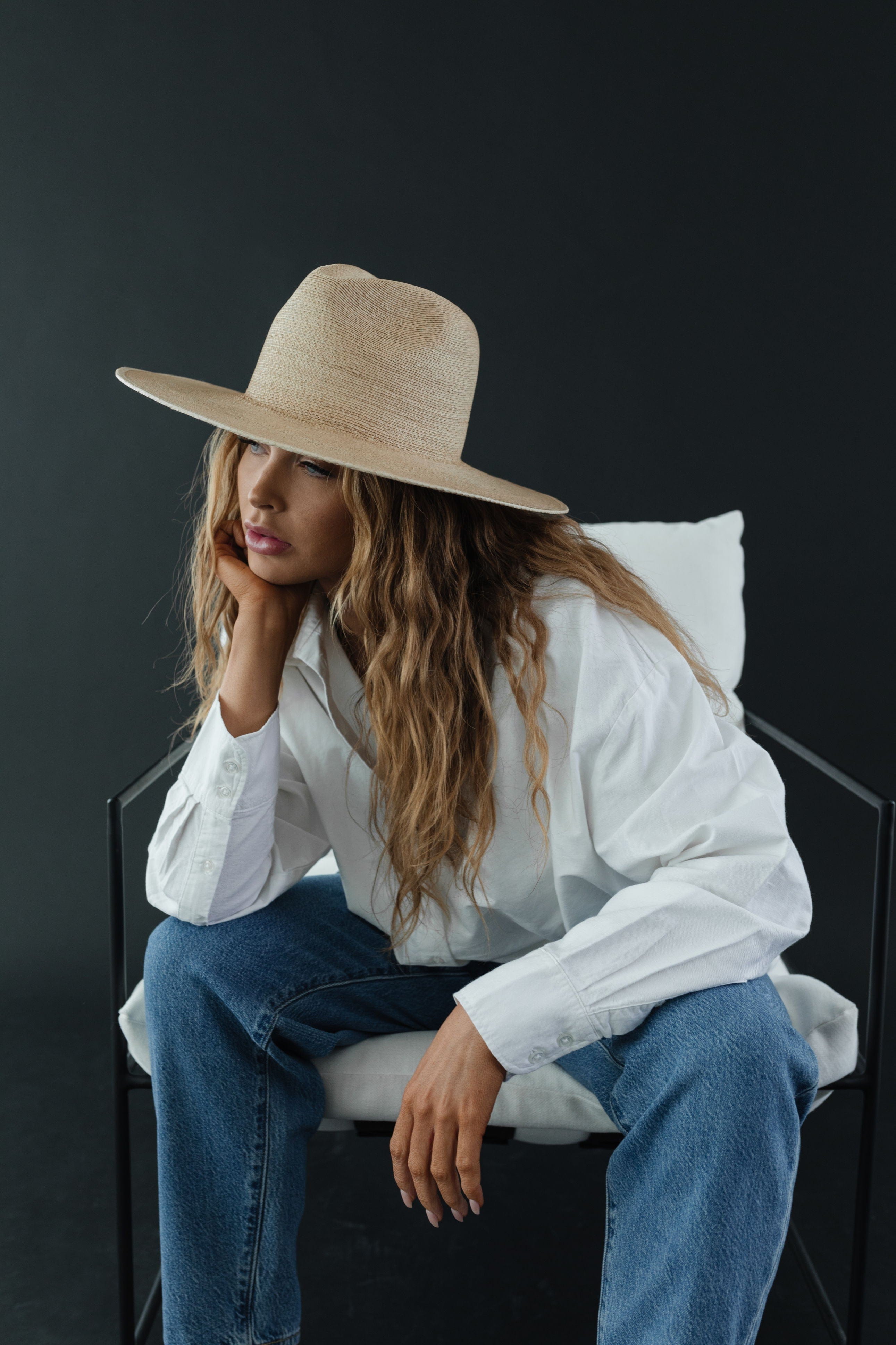 Cara Loren Straw Hat - Women's Wide Brim Sun Hat for Beach, Summer & Outdoor Activities - Blemished