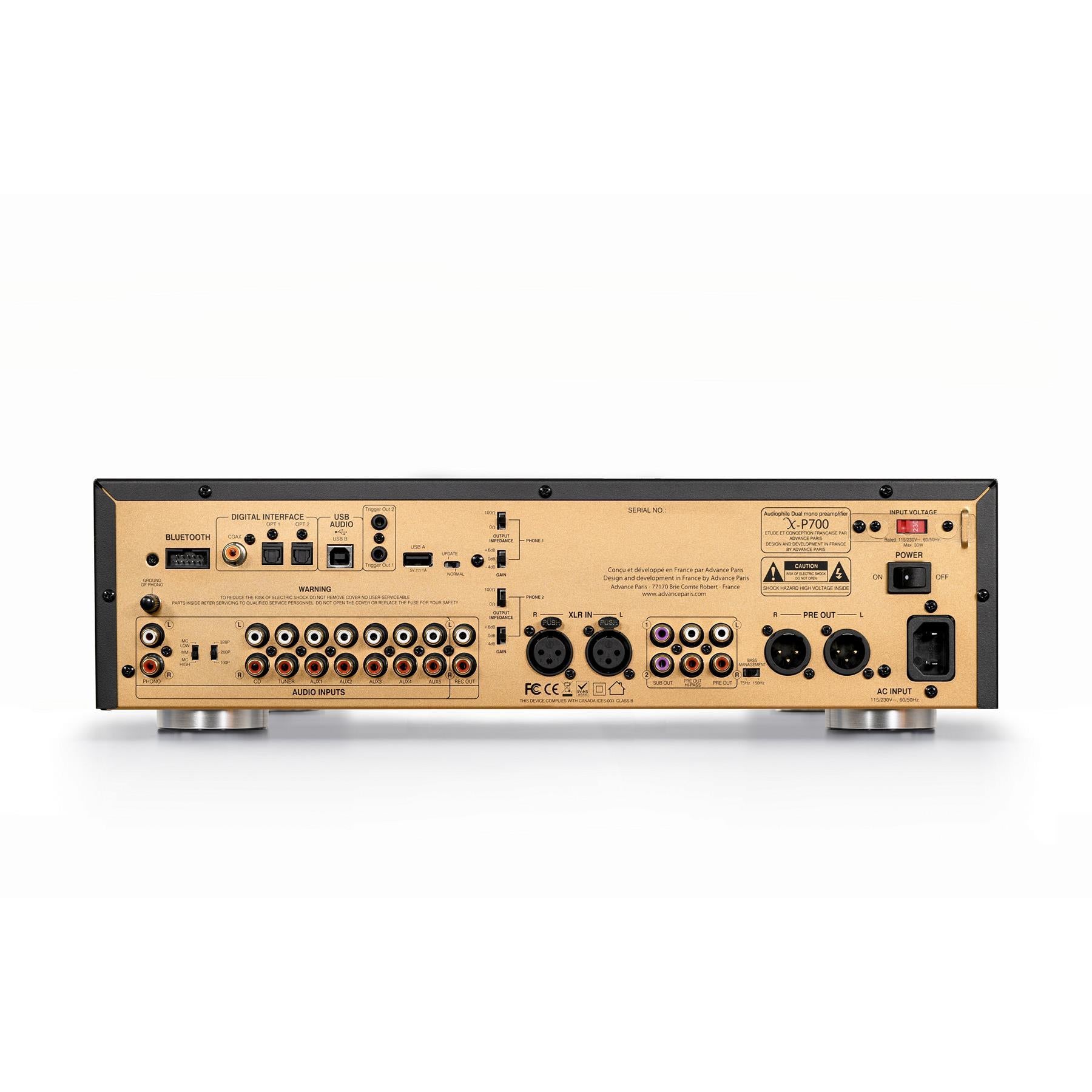 Advance Paris X P700 High-Fidelity Stereo Preamplifier - Audiophile Grade HiFi Audio Equipment for Home Theater & Music Listening