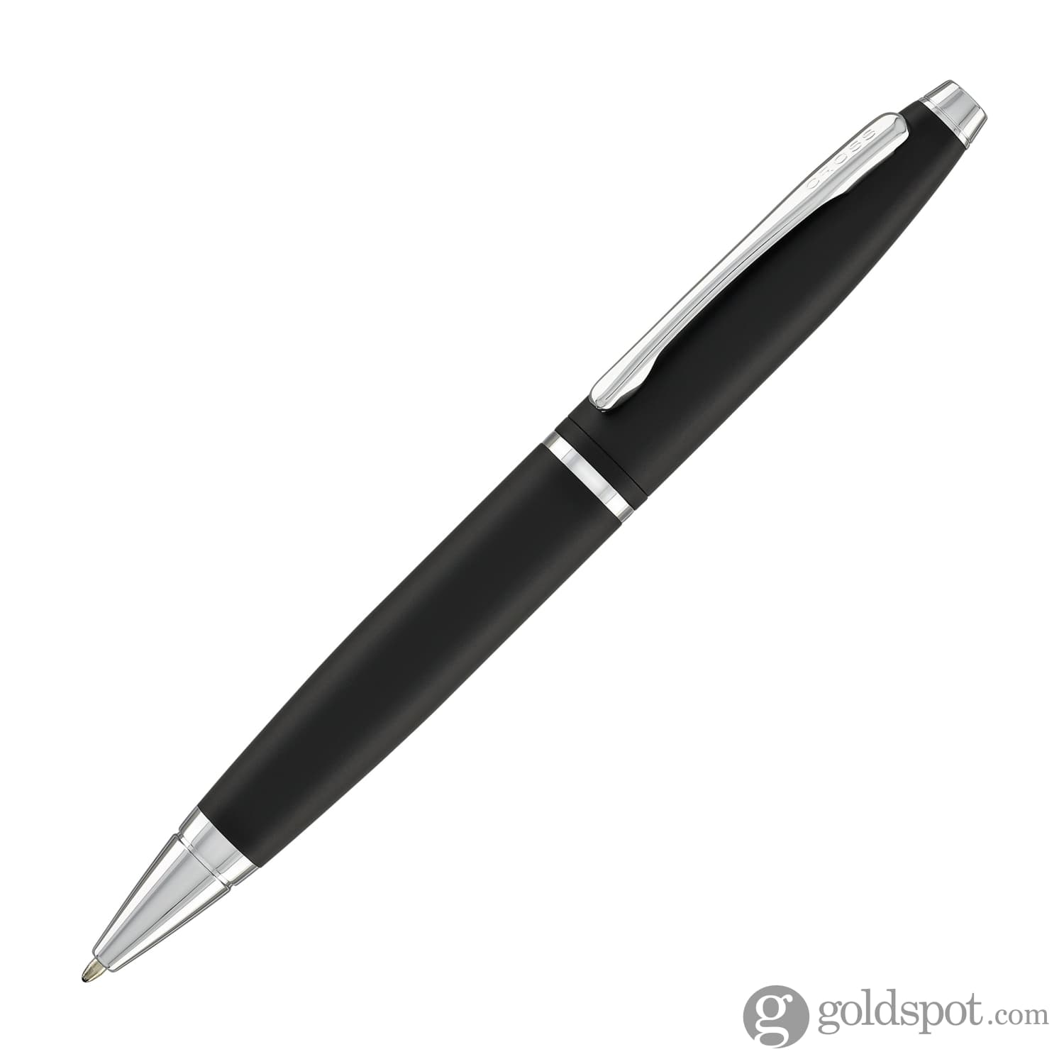 Premium Cross Calais Matte Black Ballpoint Pen with Chrome Trim - Elegant Writing Instrument for Office, Business & Gifting