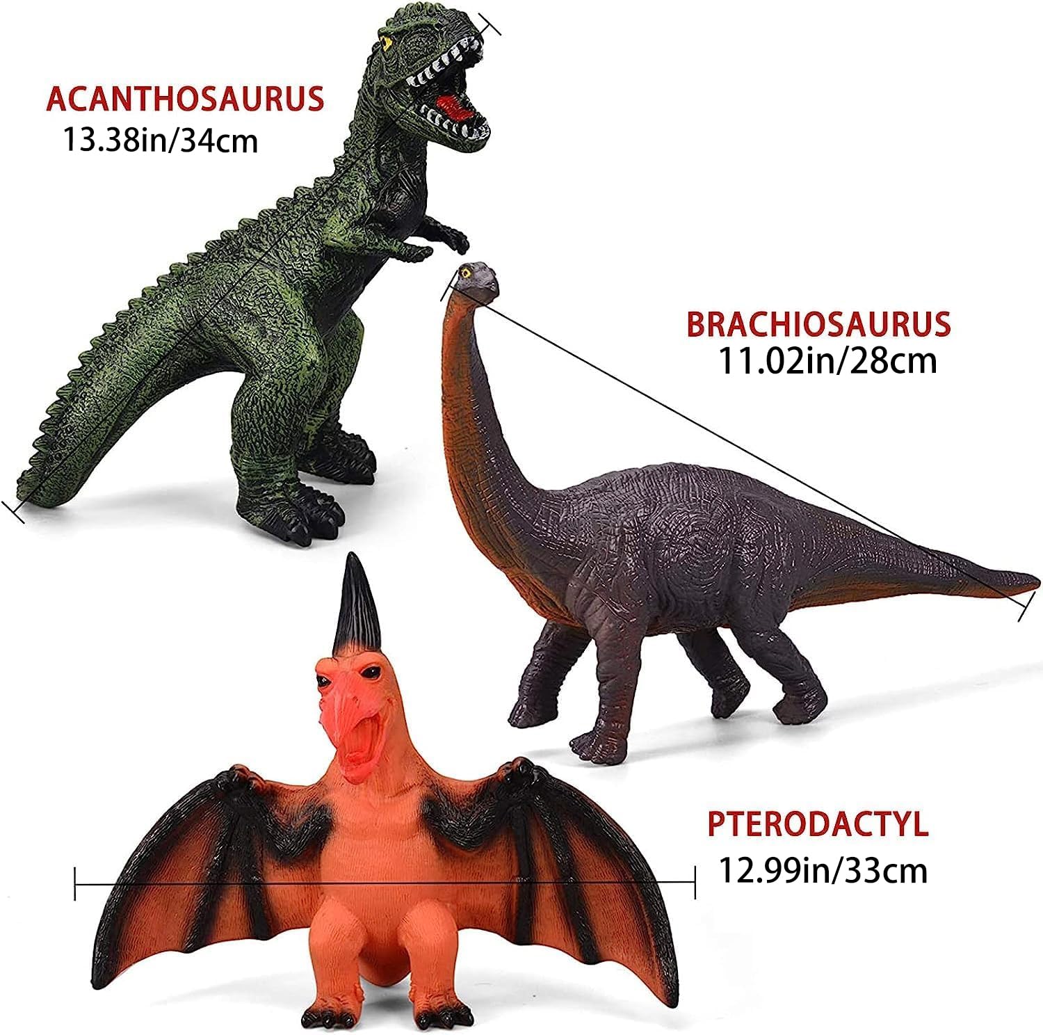 6 Piece Jumbo Dinosaur Toys for Kids & Toddlers - Large Soft Dinosaur Figures for Ages 3-5 | Perfect Dinosaur Party Favors, Birthday Gifts for Boys & Girls | Great for Imaginative Play, Educational Learning & Dinosaur Themed Decorations