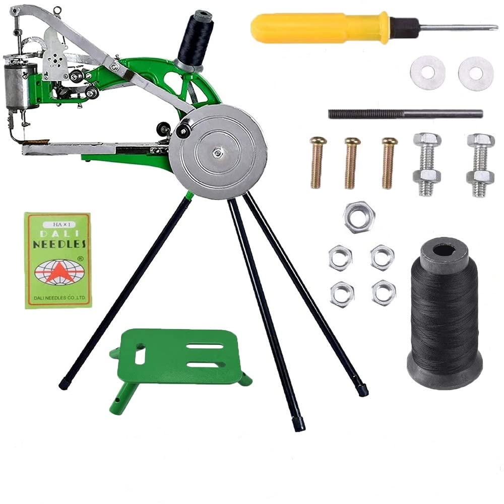 Professional Hand Cobbler Sewing Machine - Dual Cotton & Nylon Line Leather Stitching Tool for Shoes, Bags, Clothes Repair | Perfect for Home DIY, Shoe Repair Shops & Leather Craft Projects