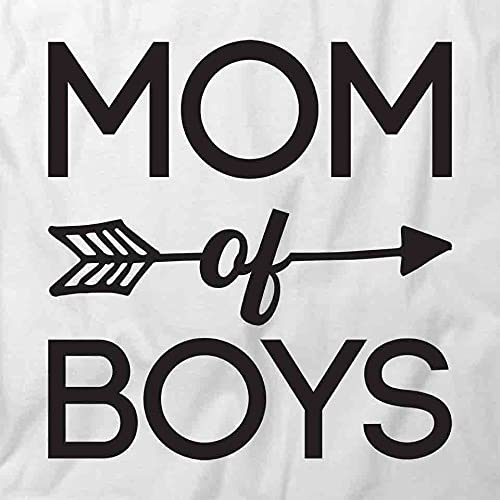 Mom of Boys T-Shirt | Funny Graphic Printed Tee for Women | Soft Cotton Casual Shirt for Mother's Day, Family Outings & Parenting Humor