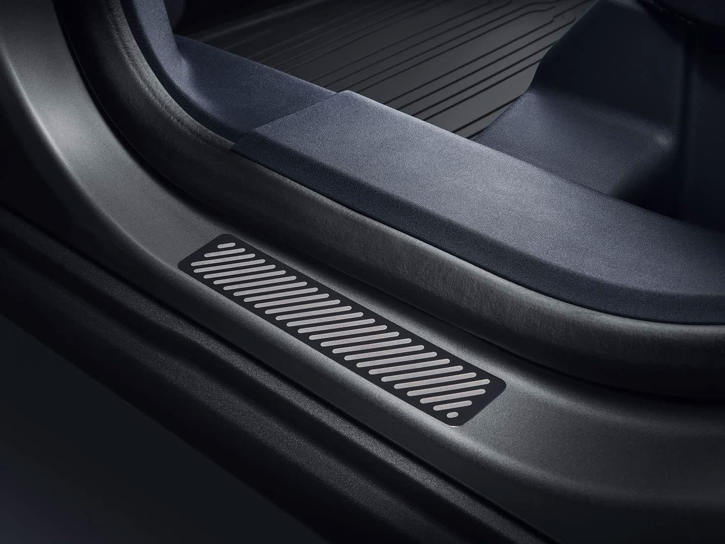 OEM Black Platinum Front & Rear Door Sill Step Plates for 2022-2024 Ford Maverick Crew Cab - Durable Protection & Stylish Upgrade for Truck Accessories