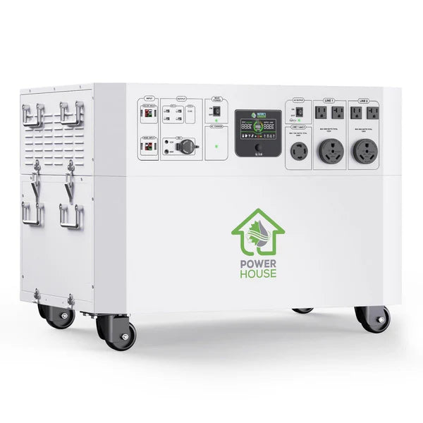 Nature's Generator Powerhouse Gold System - Solar & Wind Powered Off-Grid Generator for Home, Camping & Emergency Backup - Portable Power Station with Pure Sine Wave Inverter