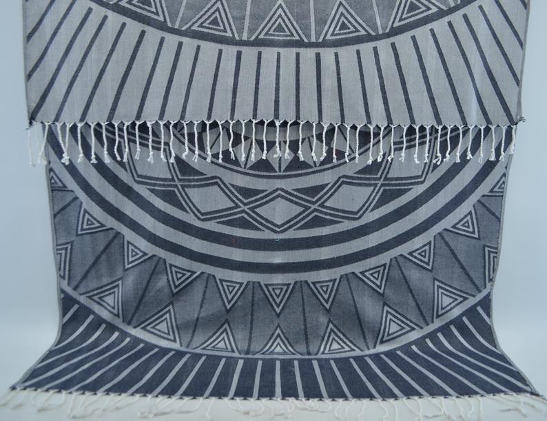 Premium Navy Blue 100% Cotton Beach Towel - Soft, Absorbent & Quick-Drying for Pool, Beach, Gym & Travel Use
