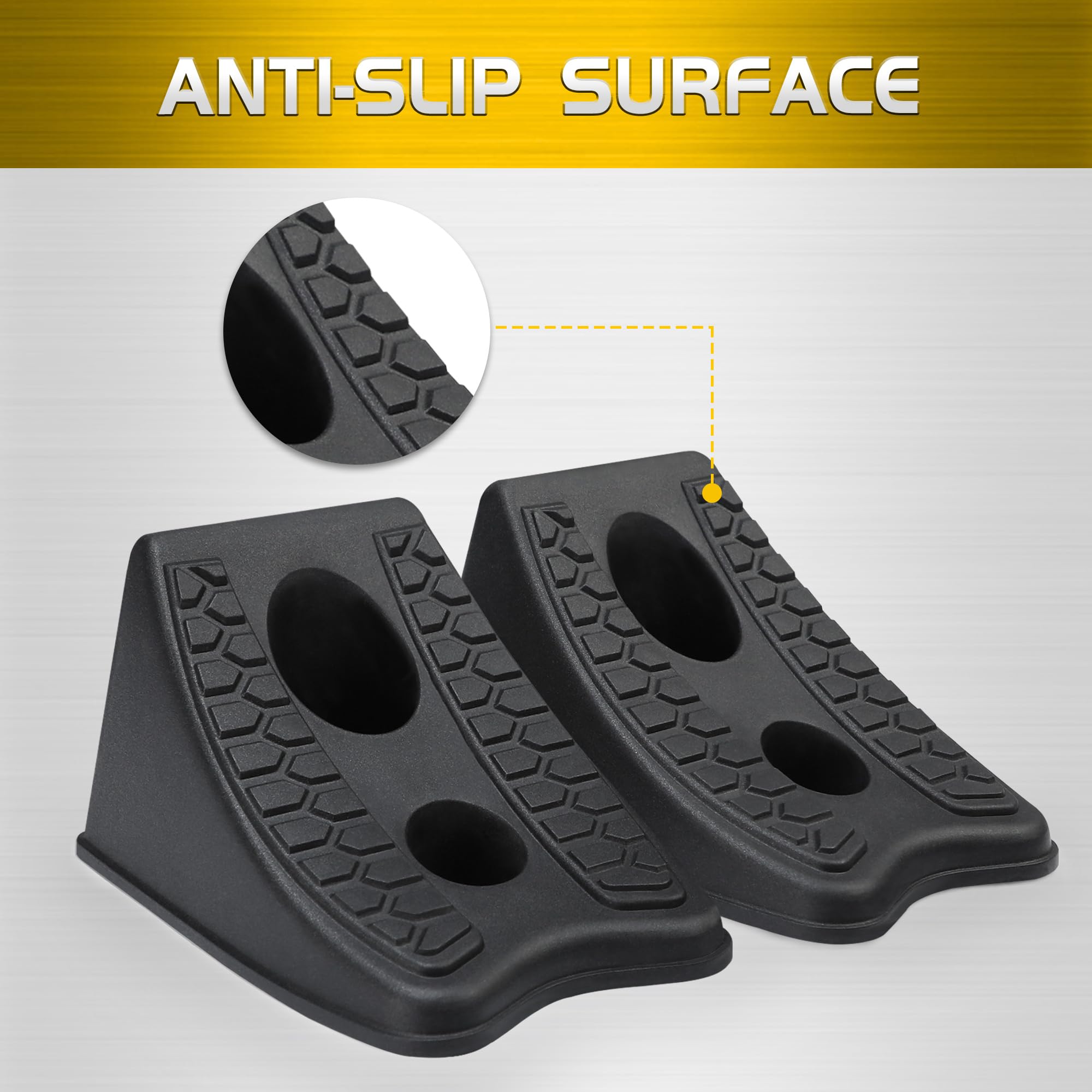 TONDA Heavy Duty Wheel Chocks 4 Pack - 8