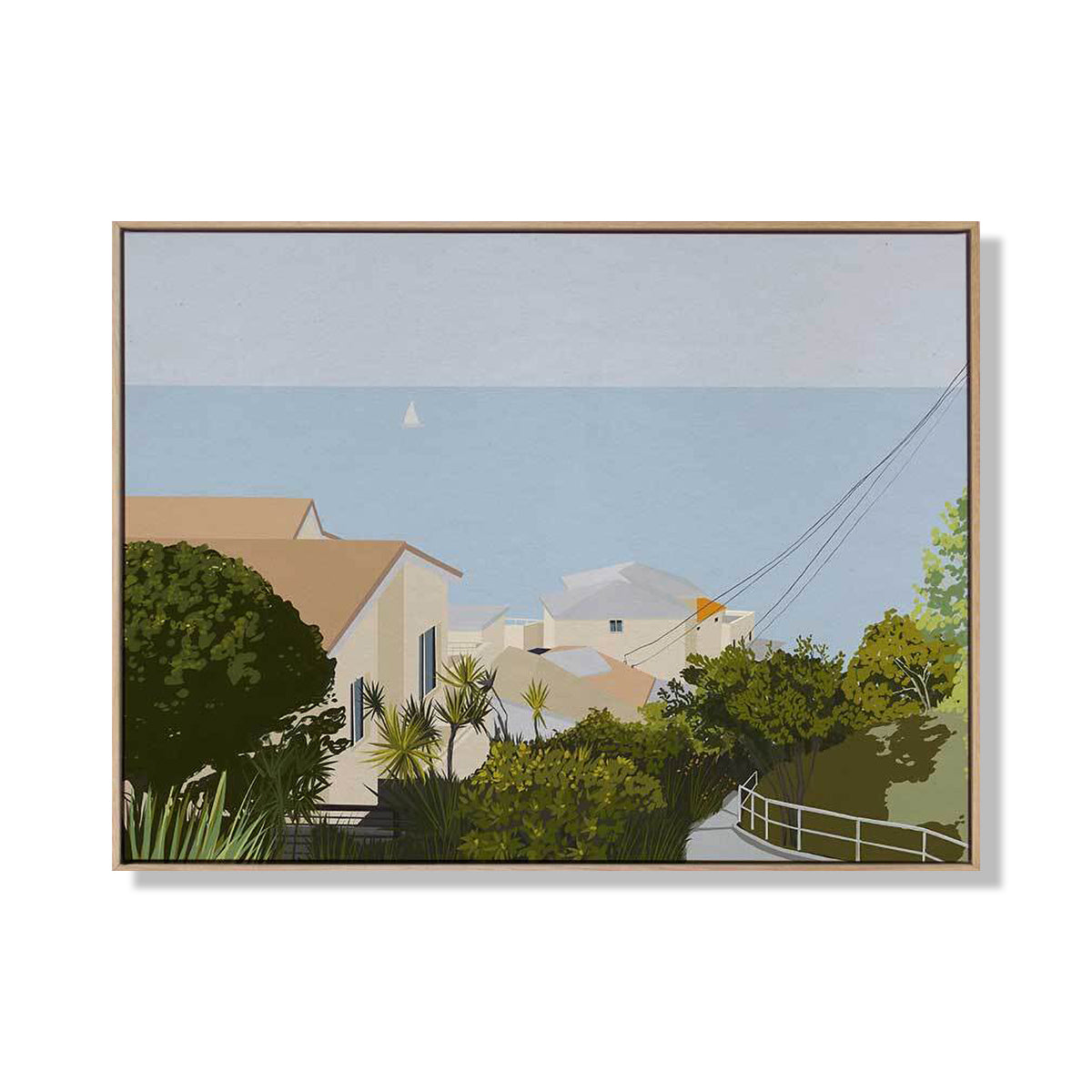 Bondi Road Landscape Art Print - Stunning Australian Beach Wall Decor for Living Room, Bedroom & Office - Perfect Gift for Home & Travel Lovers