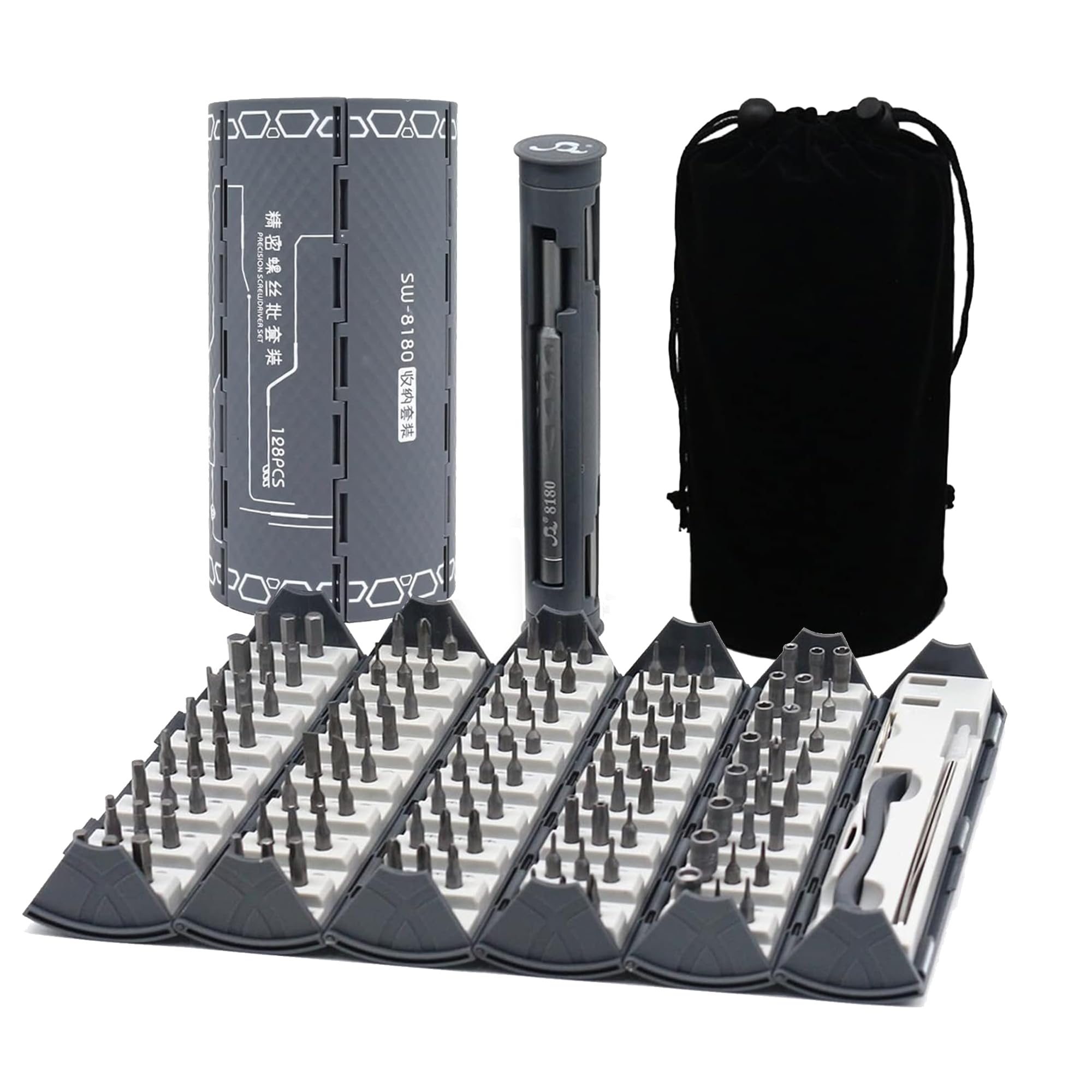 FUELIO 128 in 1 Precision Screwdriver Set - Professional Micro Screwdriver Kit for Electronics Repair, Phone, Computer, PC, PS4, PS5, Laptop, MacBook, iPhone, Android - Perfect for DIY Home Repairs & Tech Maintenance