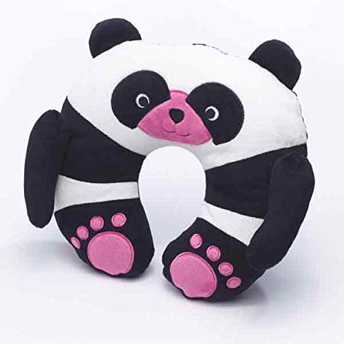 CHI CHI The Panda Travel Pillow for Kids - Soft & Supportive Neck Pillow for Airplane, Car Rides & Long Trips - Cuddly Comfort Travel Accessory for Toddlers & Children - Perfect for Flights, Road Trips & Nap Time