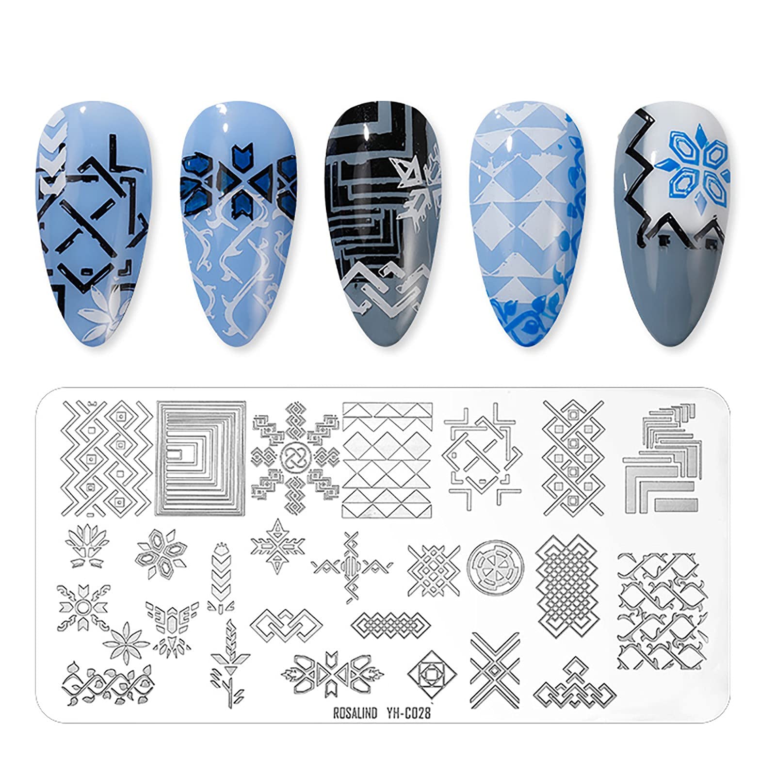 4.72''x2.36'' Nail Stamp Plates Set - Floral & Animal Design Stamping Templates for Manicure, Gel Nail Art Kit with Leaves & Flower Patterns | Perfect for DIY Nail Art, Salon Professionals & Home Use