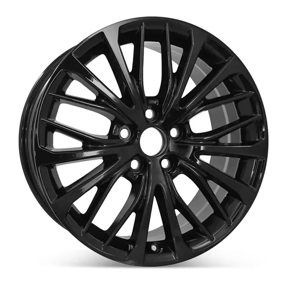 18 Inch Toyota Camry Wheel Replacement - Machined Black Replica Rim 75221 | Durable Alloy Wheels for Sedans, Perfect for Road Trips & Daily Commuting