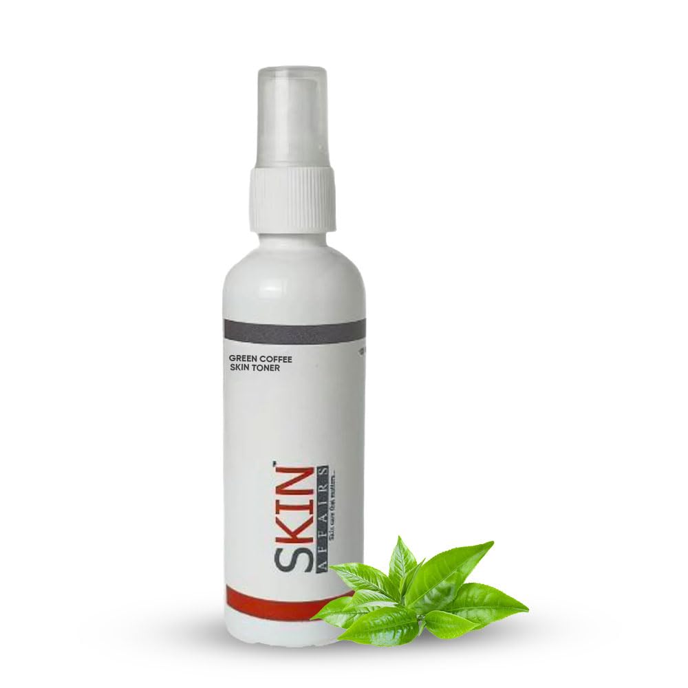 Skin Affairs Green Coffee Skin Toner - Brightening & Nourishing Facial Toner for Glowing Skin | Deep Pore Cleansing, Hydration & Skin Radiance | 100ml | Perfect for Daily Skincare Routine & Post-Workout Refreshment