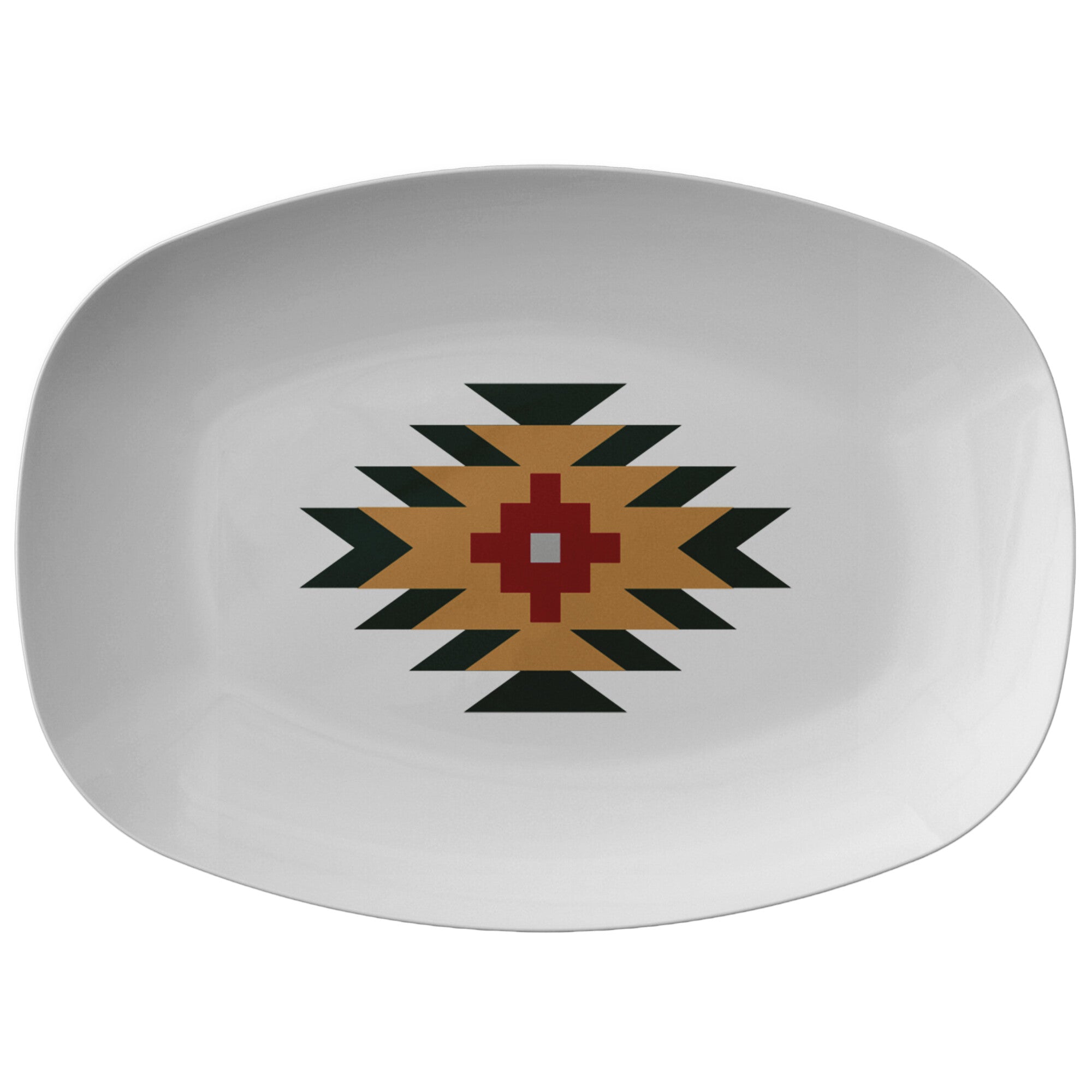 Southwestern Style Serving Platter - Large Salt Lake Ceramic Dish for Entertaining, Kitchen Serveware, Housewarming Gift - Perfect for Parties, Holidays & Southwestern Decor