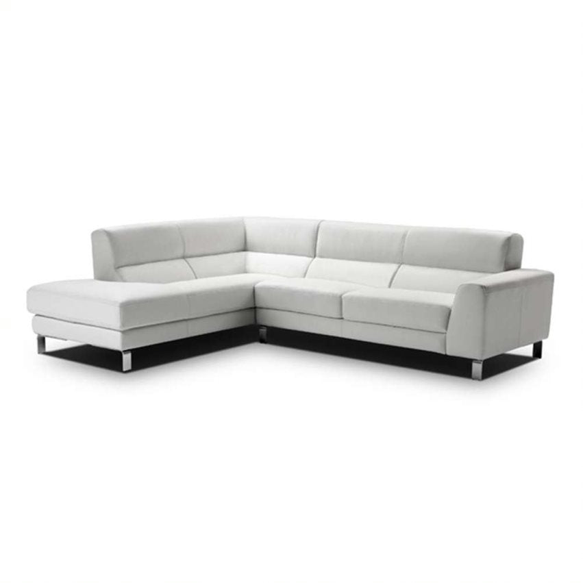 Nicolette Simon Genuine Leather Sectional Sofa - Italian Made Luxury Living Room Furniture for Modern Home & Office Decor