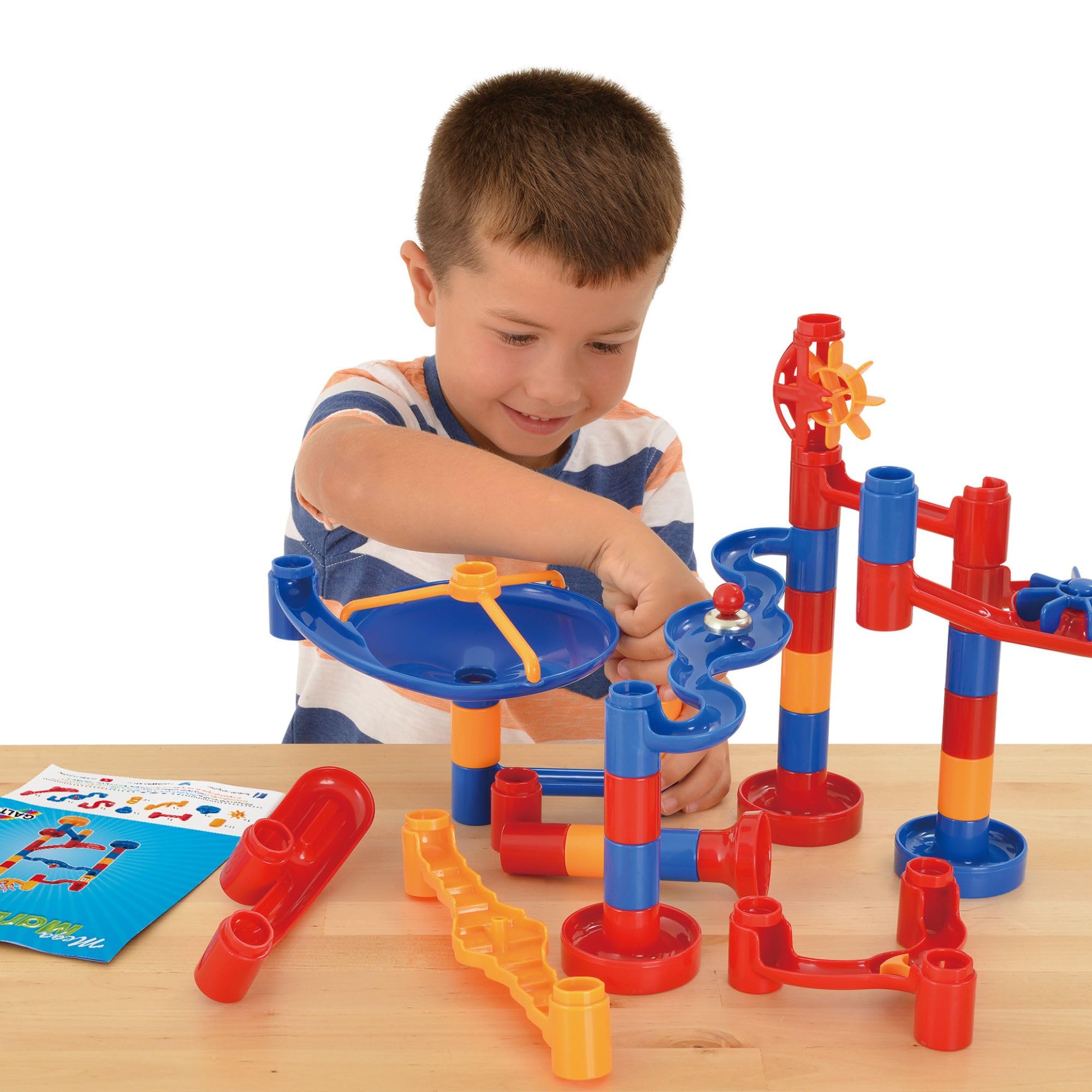 Galt Toys Mega Marble Run - 120 Piece Construction Building Set for Kids Ages 4+ | STEM Learning Toy for Creative Play | Perfect for Birthday Gifts & Indoor Family Activities