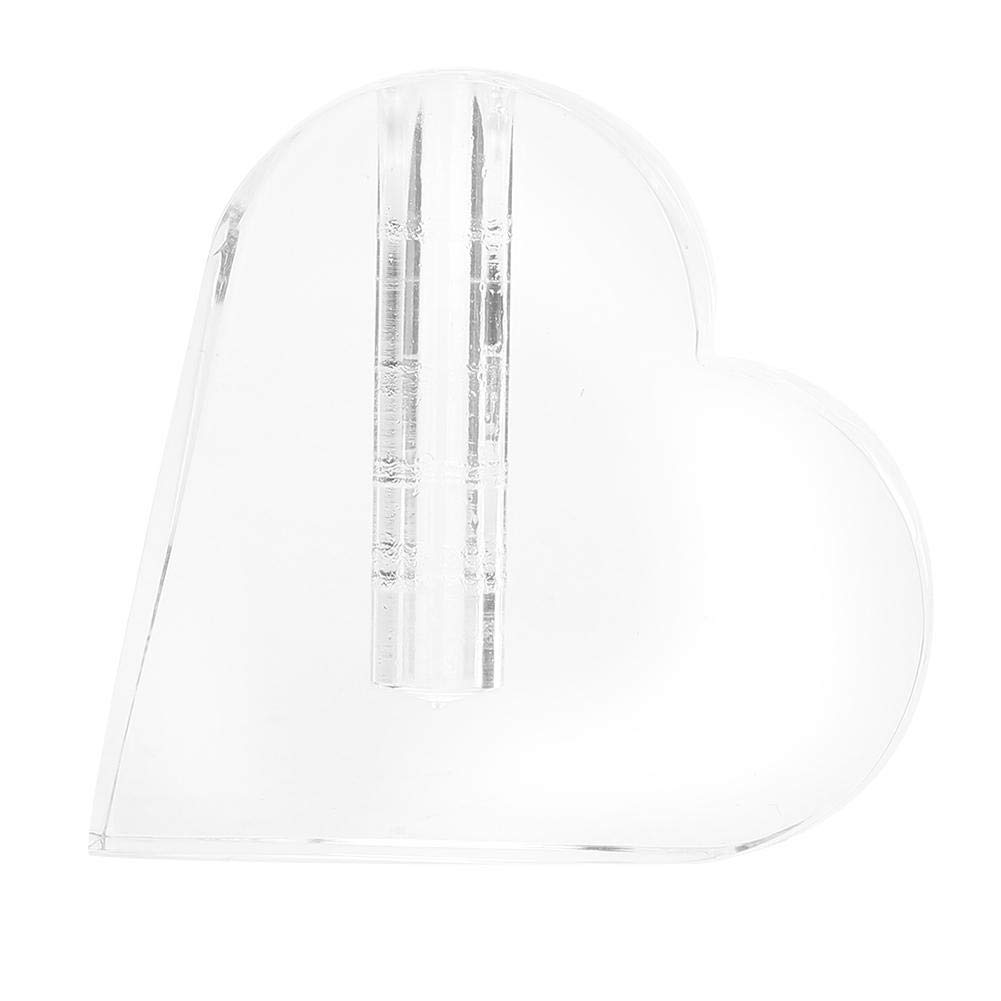 Heart-Shaped Rose Display Stand with Transparent Base - Artificial Flower Holder for Home Decor, Wedding Centerpiece & Romantic Gift
