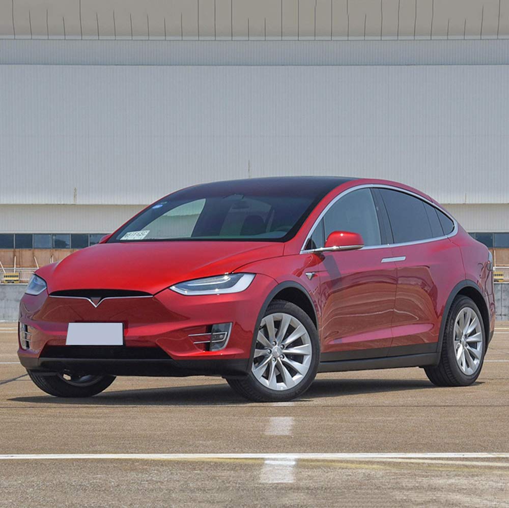 ABS Imitation Carbon Fiber Front Grille Insert Trim for Tesla Model X 2016-2020 - Car Exterior Accessories & Styling Upgrade - Perfect for Car Shows, Daily Driving & Customization