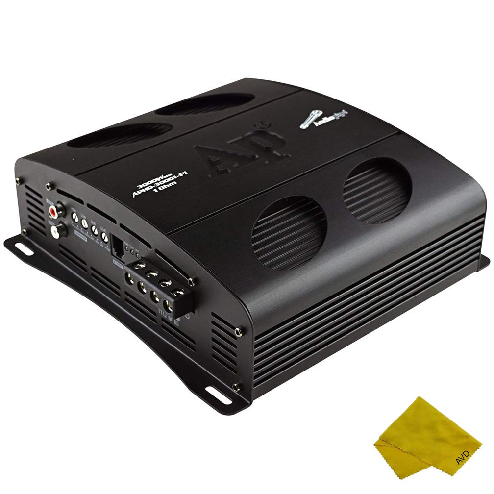 Audiopipe 3000W Monoblock Class D Car Amplifier - 1 Ohm Stable High Power MOSFET Bass Boost for Subwoofers & Car Speakers | Perfect for Car Audio Upgrades & Bass Enhancement