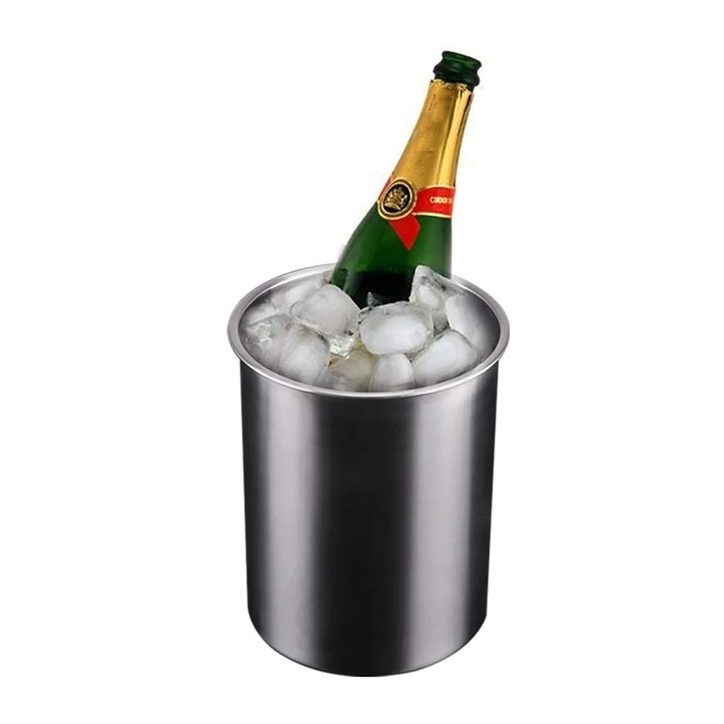 CHYSP Stainless Steel Double Wall Wine Bottle Cooler & Ice Bucket - Durable Bar Accessory for Man Cave, Kitchen, Parties & Outdoor Entertaining