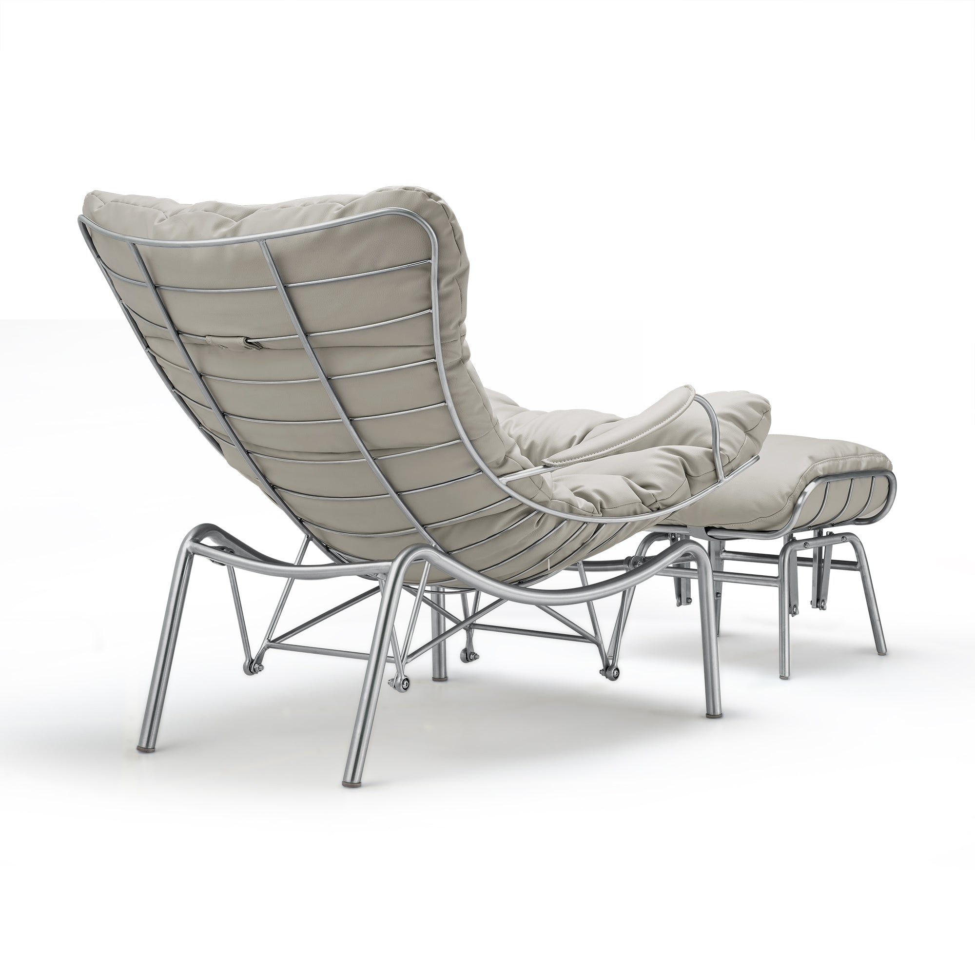 Liam Rocking Lounge Chair with Ottoman - Gray Upholstered Modern Rocker Recliner for Living Room, Nursery, or Patio - Perfect for Relaxing and Nursing