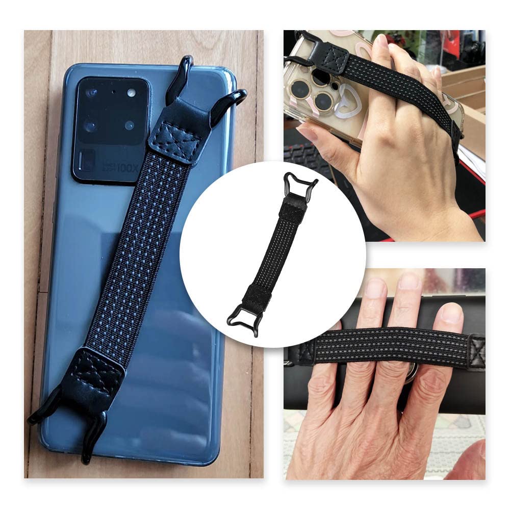 Secure Phone Strap Holder - Anti-Drop Elastic Hand Strap Grip with Clip for Smartphones & Kindle (3 Pack) - Perfect for Running, Commuting & Hands-Free Use