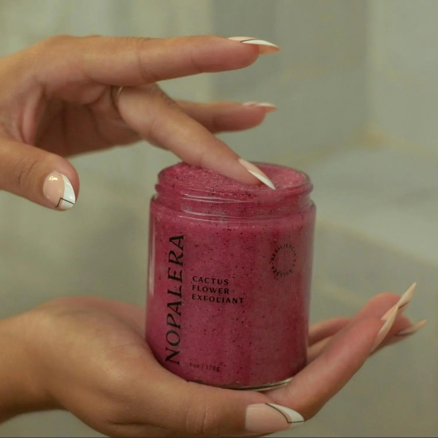 Nopalera Cactus Flower Exfoliating Scrub - Natural Face & Body Exfoliator for Glowing Skin - Vegan & Cruelty-Free Skincare for Dry, Sensitive Skin - Perfect for Spa Days & At-Home Self Care