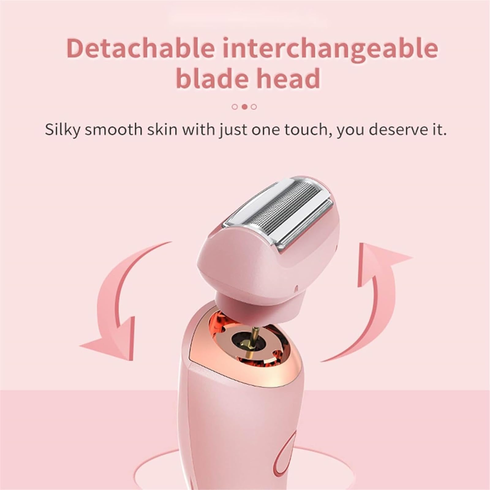Beauty Bloom Electric Razor for Women - Waterproof Wet/Dry Shaver Pro with Pink Design - Perfect for Travel, Gym & Smooth Legs, Underarms & Bikini Line