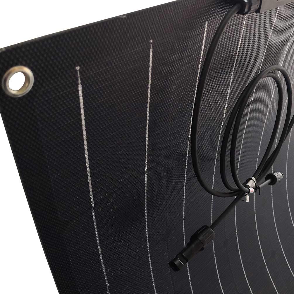 100W Solar Power System Kit - 1x100 Watt Flexible Solar Panel with 20A Charge Controller & Cables for 12V Battery Charging | Perfect for Yachts, Boats, RVs, Cabins, Off-Grid Living & Outdoor Adventures