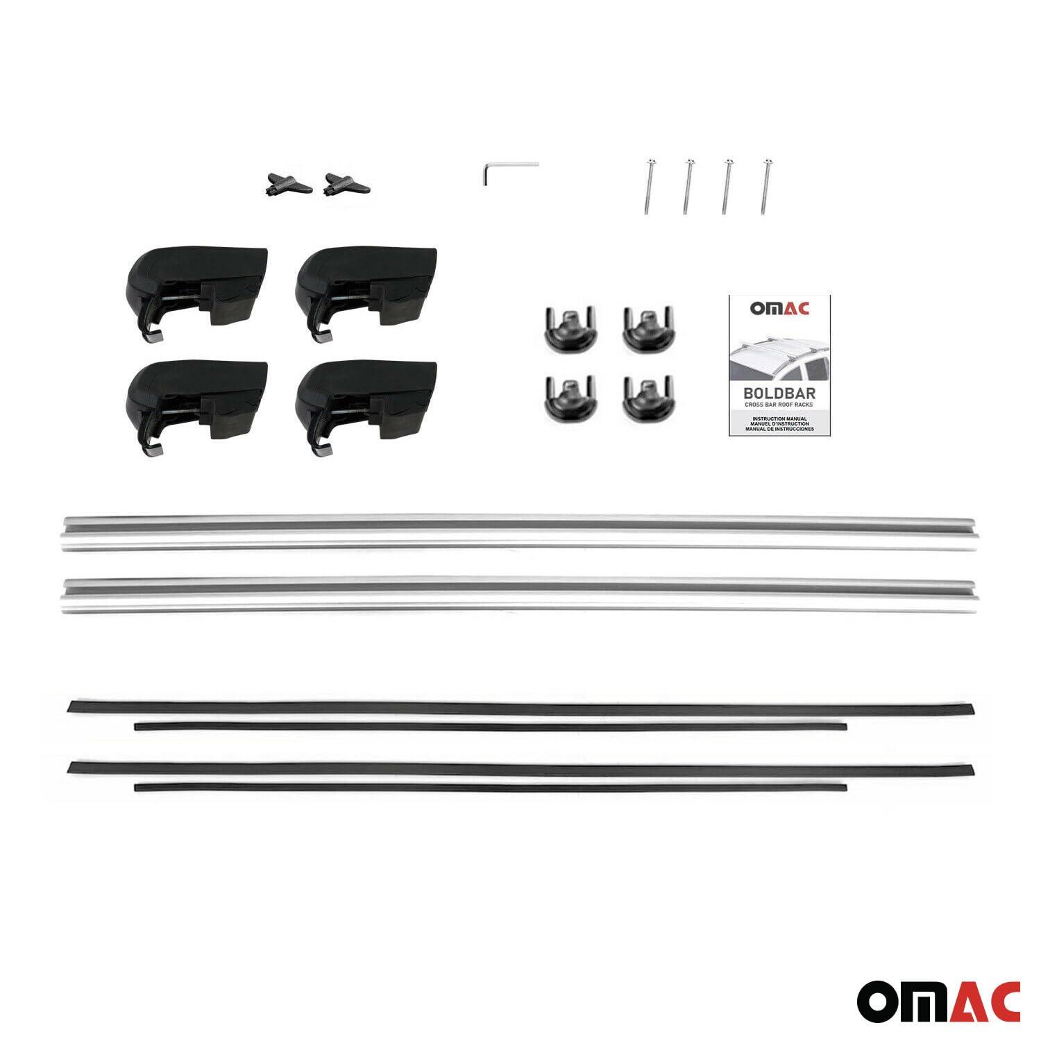 OMAC Lockable Roof Rack Cross Bars for Acura MDX 2022-2025 - Gray 2Pcs - Heavy Duty Luggage Carrier for SUVs - Perfect for Road Trips, Camping & Outdoor Adventures