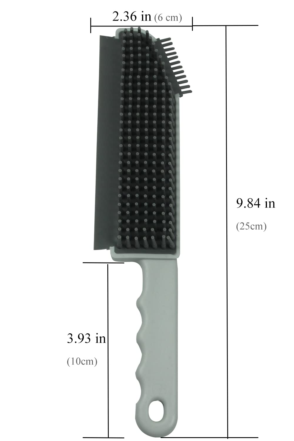 Multi-Functional Cleaning Brush Set - Silicone Scraper & Crevice Brush for Kitchen, Bathroom, Sink, Window, Mirror, Bathtub - Perfect for Deep Cleaning Floors, Countertops & Hard-to-Reach Areas (White)