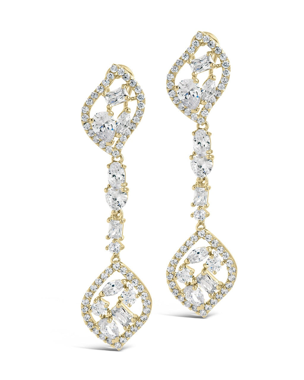 Mariah CZ Drop Earrings for Women - Sparkling Cubic Zirconia Dangle Earrings - Perfect for Parties, Weddings & Evening Events